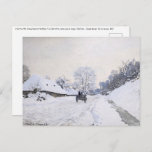 Carte Postale Claude Monet - Panier sur la route des neiges à Ho<br><div class="desc">Un panier sur le chemin de neige à Honfleur / La Charrette,  route sous la neige a Honfleur - Claude Monet,  Huile sur toile,  1867</div>