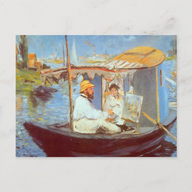 Carte Postale Claude Monet par Edouard Manet (Devant)