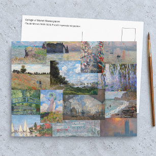 Carte Postale Claude Monet - Patchwork de chefs-d'œuvre