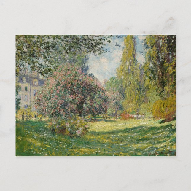 Carte Postale Claude Monet - Paysage : Le Parc Monceau (Devant)