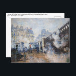 Carte Postale Claude Monet - Pont de l'Europe, Gare Saint-Lazare<br><div class="desc">Le Pont de l'Europe,  Station Saint-Lazare (Le Pont de l'Europe,  Gare Saint-Lazare) - Claude Monet,  Huile sur toile,  1877</div>
