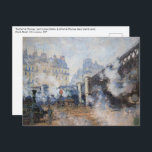 Carte Postale Claude Monet - Pont de l'Europe, Gare Saint-Lazare<br><div class="desc">Le Pont de l'Europe,  Station Saint-Lazare (Le Pont de l'Europe,  Gare Saint-Lazare) - Claude Monet,  Huile sur toile,  1877</div>
