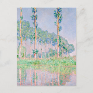 Carte Postale Claude Monet Poplars rose Effet 1891 célèbre peint