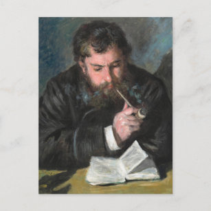 Carte Postale Claude Monet Portrait par Renoir - Art Vintage