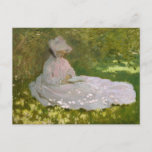 Carte Postale Claude Monet - Printemps<br><div class="desc">Printemps par Claude Monet, 1872. Claude Monet a été un fondateur de la peinture impressionniste française, et le praticien le plus cohérent et le plus prolifique de la philosophie du mouvement d'exprimer ses perceptions avant la nature, surtout en ce qui concerne la peinture paysage en plein air. Le terme "impressionnisme"...</div>