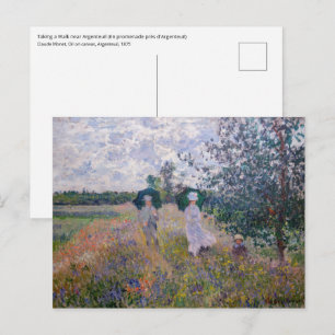 Carte Postale Claude Monet - Promenade près d'Argenteuil