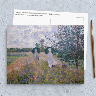 Carte Postale Claude Monet - Promenade près d'Argenteuil
