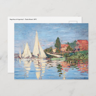 Carte Postale Claude Monet - Regattas à Argenteuil