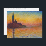 Carte Postale Claude Monet - San Giorgio Maggiore à Dusk<br><div class="desc">San Giorgio Maggiore à Dusk,  Venise - Claude Monet,  Huile sur toile,  1908</div>