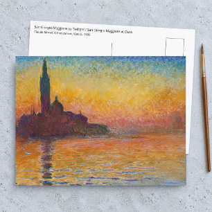 Carte Postale Claude Monet - San Giorgio Maggiore au crépuscule