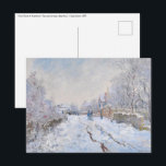 Carte Postale Claude Monet - Scène de neige à Argenteuil<br><div class="desc">Scène de neige à Argenteuil / Rue sous la neige,  Argenteuil - Claude Monet,  1875</div>