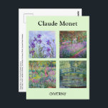 Carte Postale Claude Monet - Sélection de chefs-d'oeuvre Giverny<br><div class="desc">Claude Monet - Sélection des chefs-d'oeuvre de Giverny - Lilac Irises,  1914-1917 - Jardin de l'artiste à Giverny,  1900 - Jardin d'Iris à Giverny,  1899-1900 - Etang de Lys d'Eau,  Harmonie Verte,  18999</div>