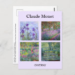 Carte Postale Claude Monet - Sélection de chefs-d'oeuvre Giverny<br><div class="desc">Claude Monet - Sélection des chefs-d'oeuvre de Giverny - Lilac Irises,  1914-1917 - Jardin de l'artiste à Giverny,  1900 - Jardin d'Iris à Giverny,  1899-1900 - Etang de Lys d'Eau,  Harmonie Verte,  18999</div>