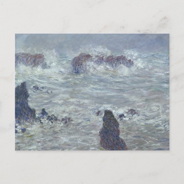Carte Postale Claude Monet | Storm, au large de la côte de Belle (Devant)