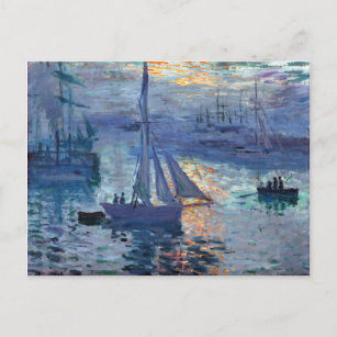 Carte Postale Claude Monet Sunrise - Marine