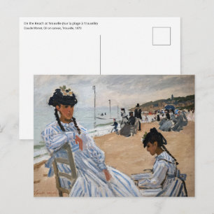 Carte Postale Claude Monet - Sur la plage à Trouville