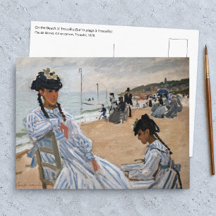 Carte Postale Claude Monet - Sur la plage à Trouville