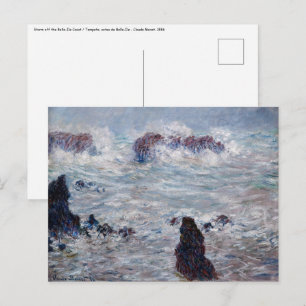 Carte Postale Claude Monet - Tempête au large de la côte de Bell