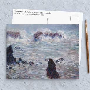 Carte Postale Claude Monet - Tempête au large des côtes de Belle