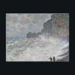 Carte Postale Claude Monet - Temps rude à Étretat<br><div class="desc">Météo rude à Étretat par Claude Monet, 1883. Claude Monet a été un fondateur de la peinture impressionniste française, et le praticien le plus cohérent et le plus prolifique de la philosophie du mouvement d'exprimer ses perceptions avant la nature, surtout en ce qui concerne la peinture paysage en plein air....</div>