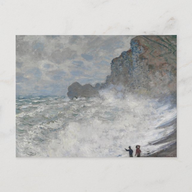 Carte Postale Claude Monet - Temps rude à Étretat (Devant)