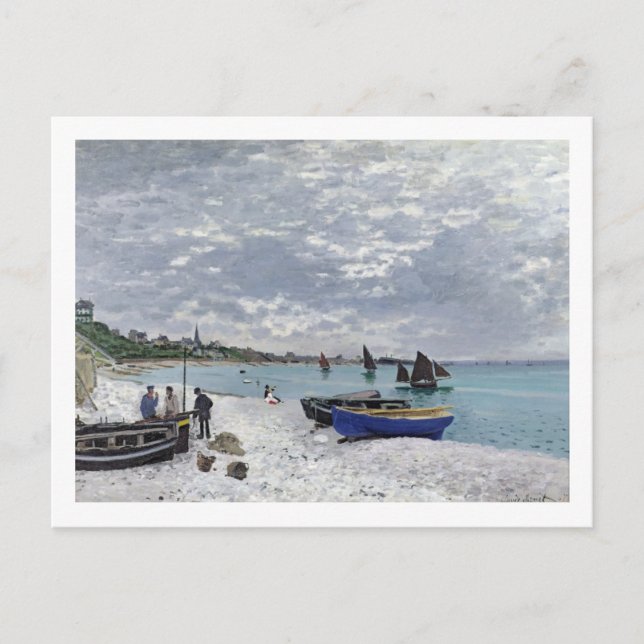 Carte Postale Claude Monet | The Beach at Sainte-adresse (Devant)