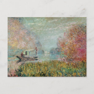 Carte Postale Claude Monet   The Boat Studio on the Seine, 1875