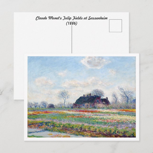 Carte Postale Claude Monet Tulip Fields paysage (Devant / Derrière)