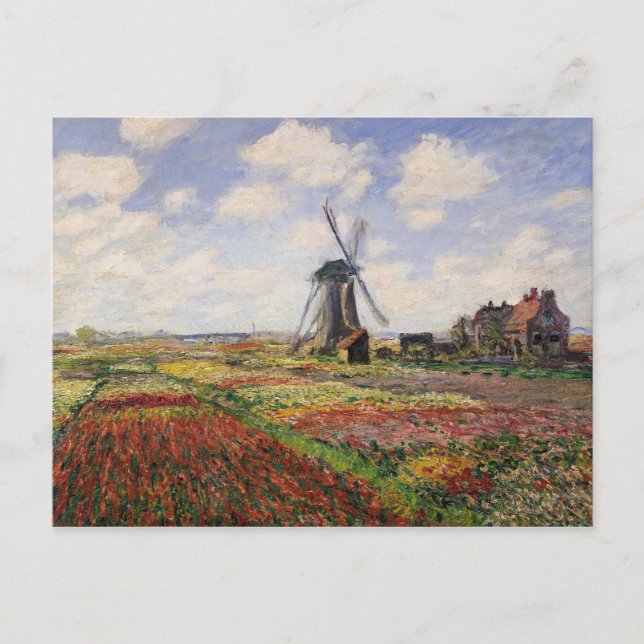 Carte Postale Claude Monet | Tulip Fields Rijnsburg Windmill (Devant)