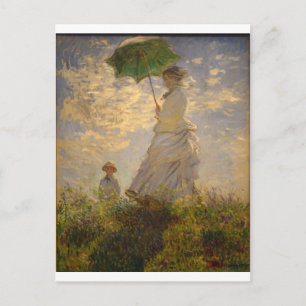 Carte Postale Claude Monet : Une femme avec un parasol, 1875