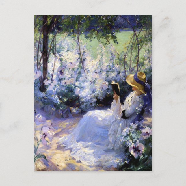 Carte Postale Claude Monet - Une femme lisant (Devant)