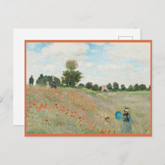 Carte Postale Claude Monet vintage Spring (Devant / Derrière)