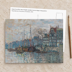 Carte Postale Claude Monet - Vue d'Amsterdam