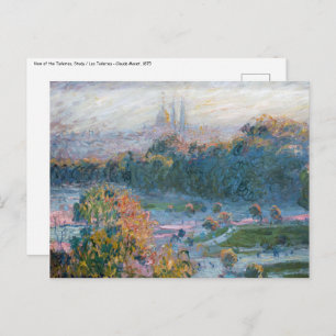 Carte Postale Claude Monet - Vue des Tuileries, étude