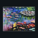 Carte Postale Claude Monet Water Lilies 1916 Fine Art<br><div class="desc">Claude Monet Water Lilies 1916 Fine Art Postcard</div>