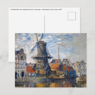 Carte Postale Claude Monet - Windmill, Amsterdam