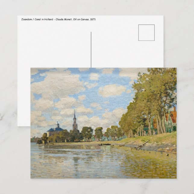 Carte Postale Claude Monet - Zaandam (Devant / Derrière)