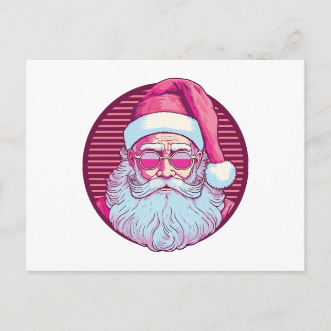 Carte Postale Claus de santa rose vintage rétro (Devant)
