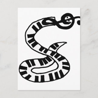 Carte Postale Clavier Artsy et serpent d'Artsy