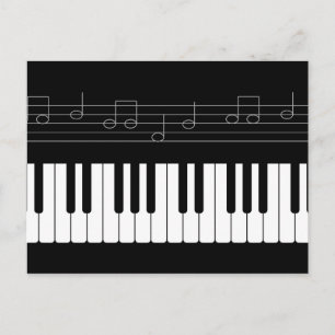 Carte Postale Clavier de piano