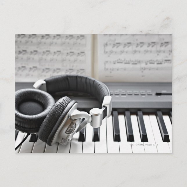 Carte Postale Clavier de piano électrique (Devant)
