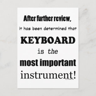 Carte Postale Clavier Instrument le plus important