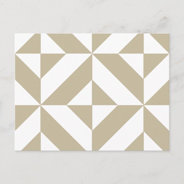 Carte Postale Clay Geometric Deco Cube Pattern (Devant)