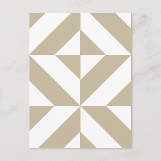 Carte Postale Clay Geometric Deco Cube Pattern (Devant)