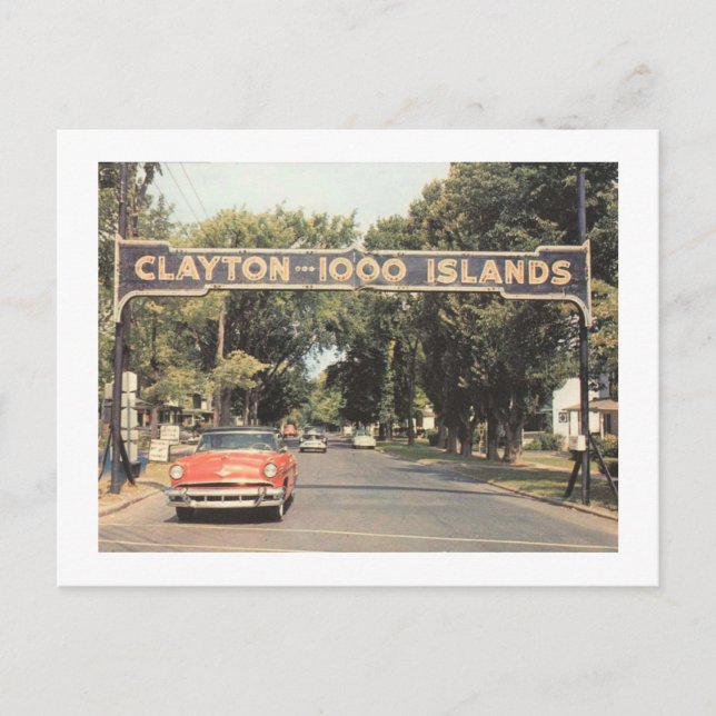 Carte Postale Clayton Thousand Islands NY, 1959 Style Vintage (Devant)