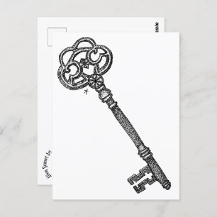 Carte Postale Clé de squelette