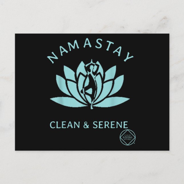 Carte Postale Clean & Serene Yoga Narcotics Anonymous (Devant)
