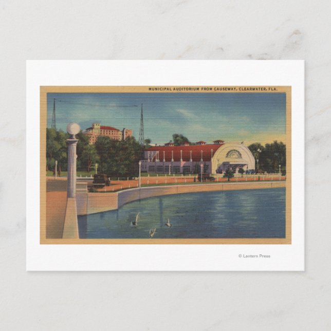 Carte Postale Clearwater, Floride - Vue de la municipalité (Devant)