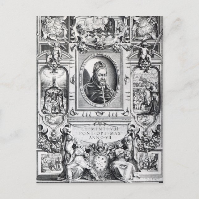Carte Postale Clément VIII, entouré (Devant)