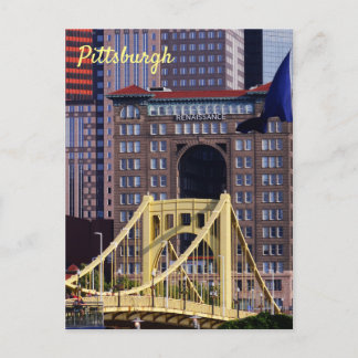 Carte Postale Clemente Bridge Pittsburgh Skyscrapers Jour d'été